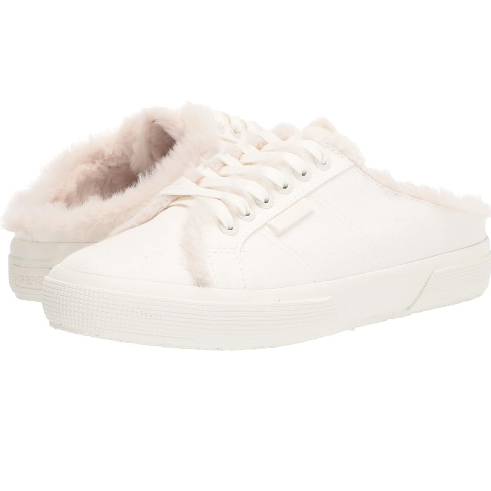 Superga 2402 faux-fur mule NWT
